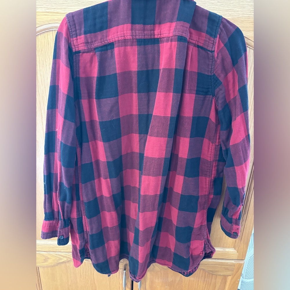 Joe Fresh Red and Black Buffalo Plaid Shirt L - Picture 7 of 7